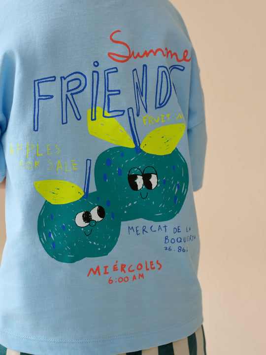 Blue Apple Short Sleeve Back Print T-Shirt and Shorts Set (3mths-7yrs)
