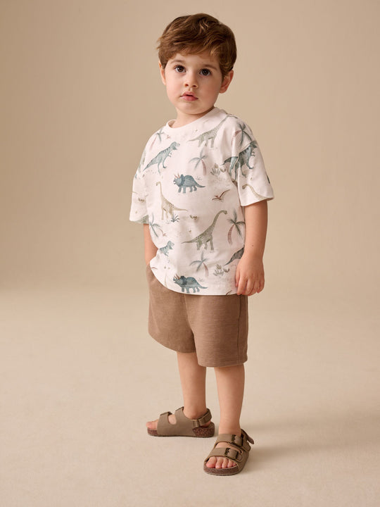 Tan Brown Textured Shorts (3mths-7yrs)