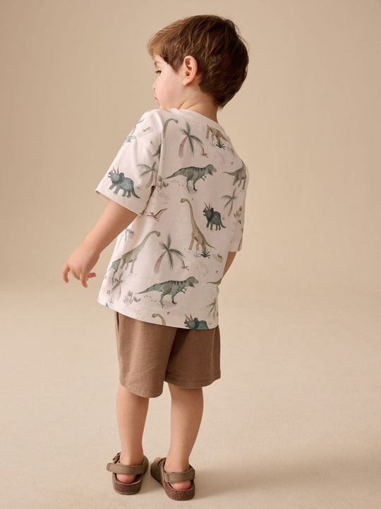 Tan Brown Textured Shorts (3mths-7yrs)