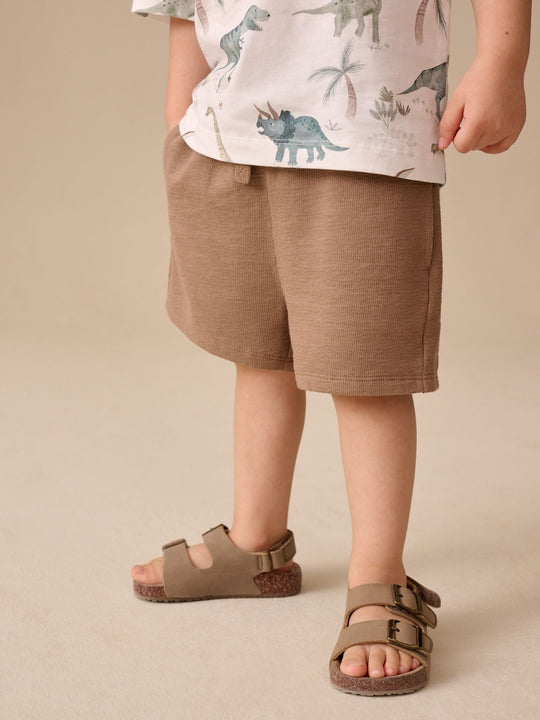 Tan Brown Textured Shorts (3mths-7yrs)
