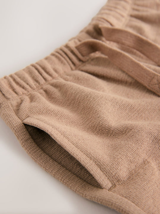 Tan Brown Textured Shorts (3mths-7yrs)