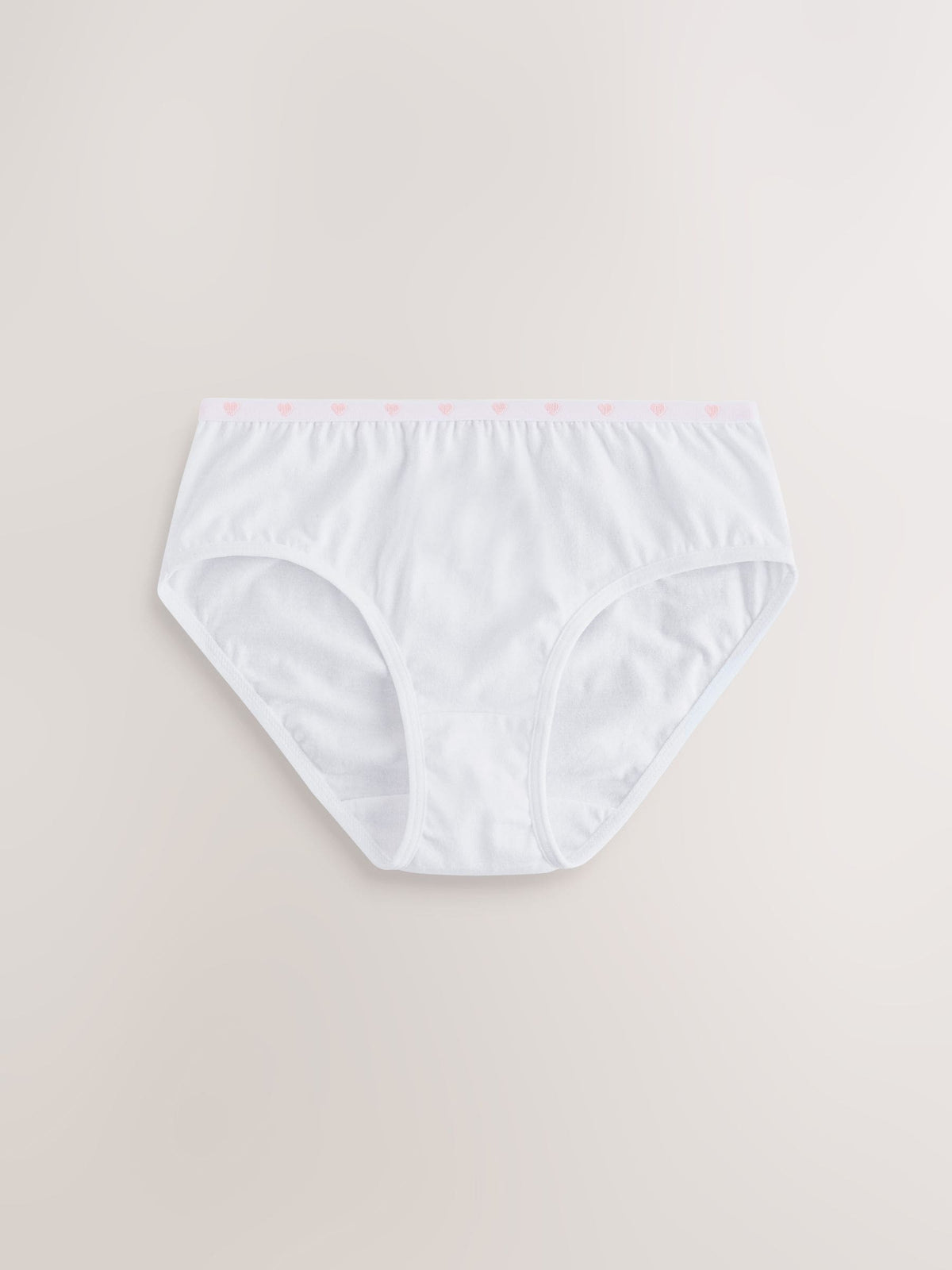 White Heart Elastic Briefs 10 Pack (1.5-16yrs)