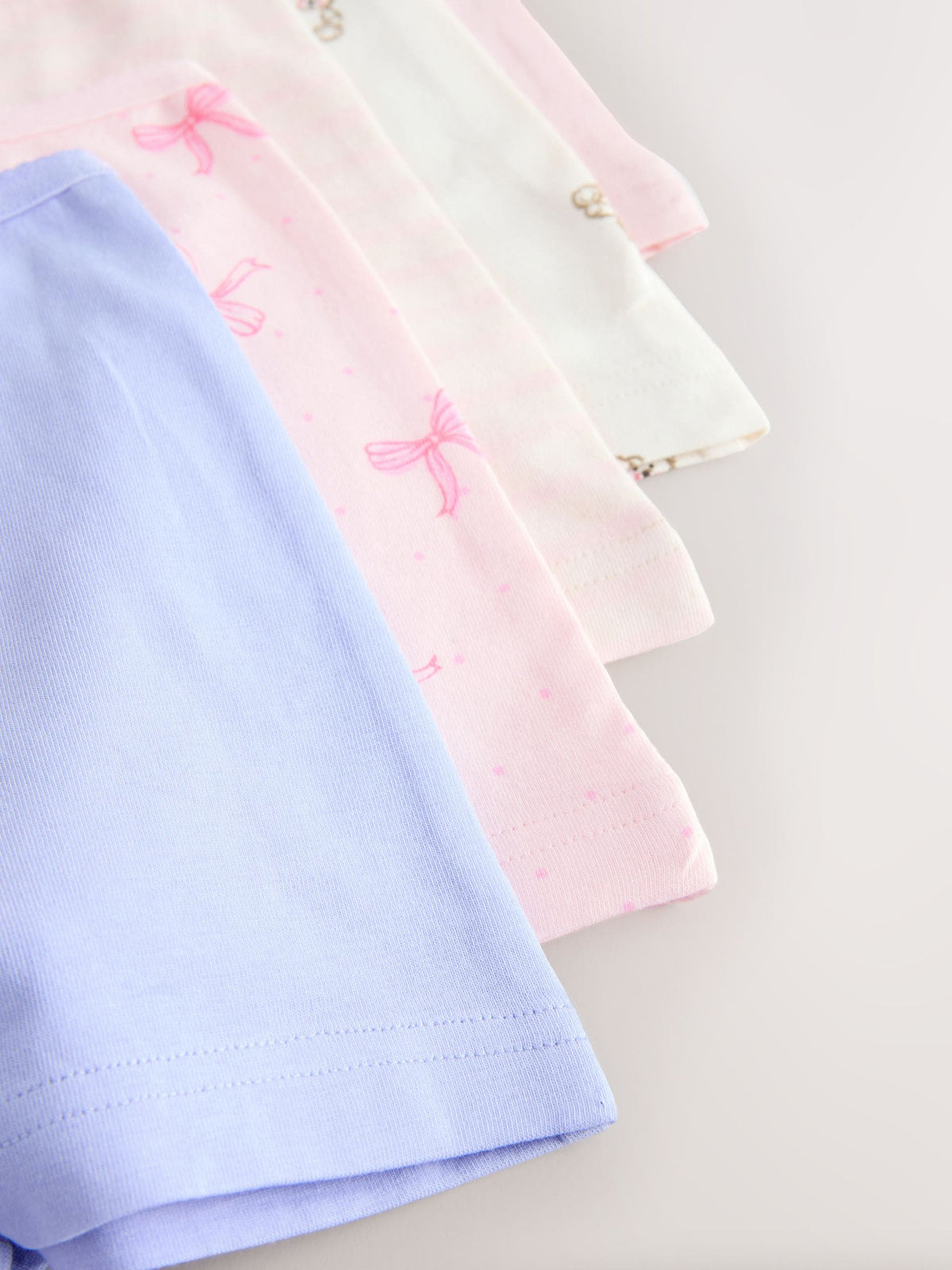 Pink Bear/Bow Short Briefs 5 Pack (2-16yrs)