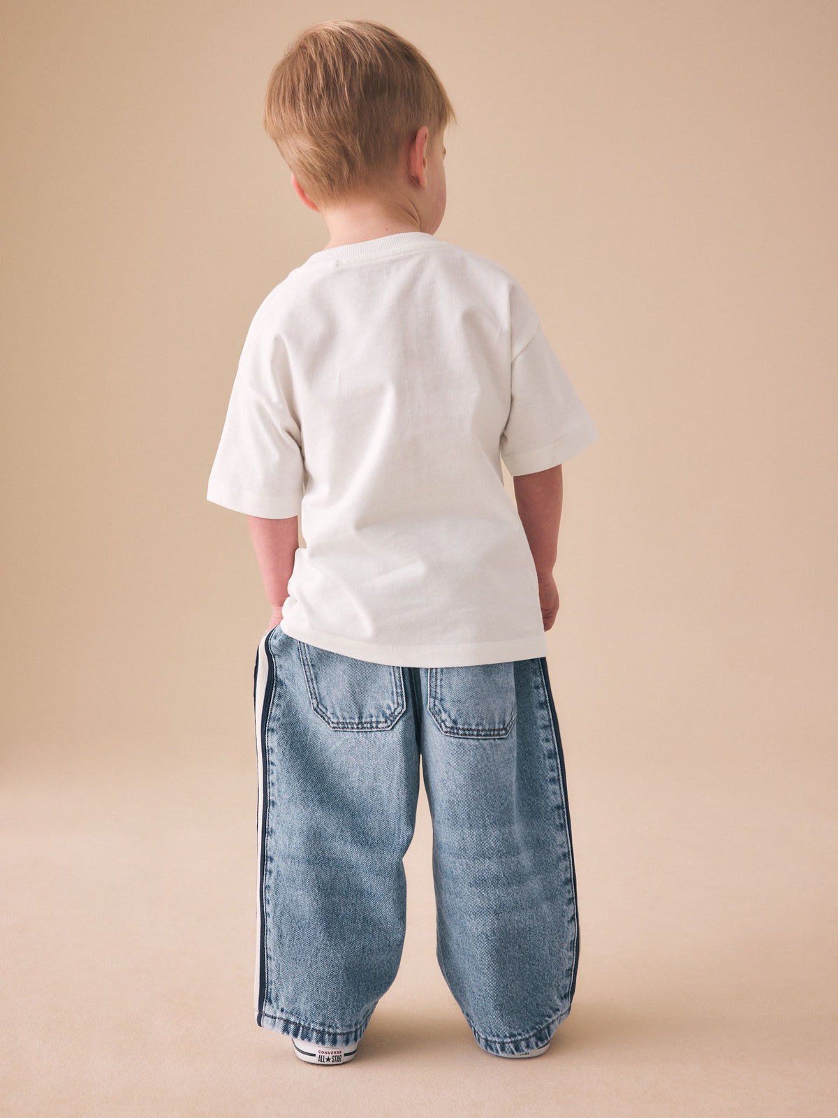 Light Blue Side Stripe Wide Fit Jeans (3mths-7yrs)