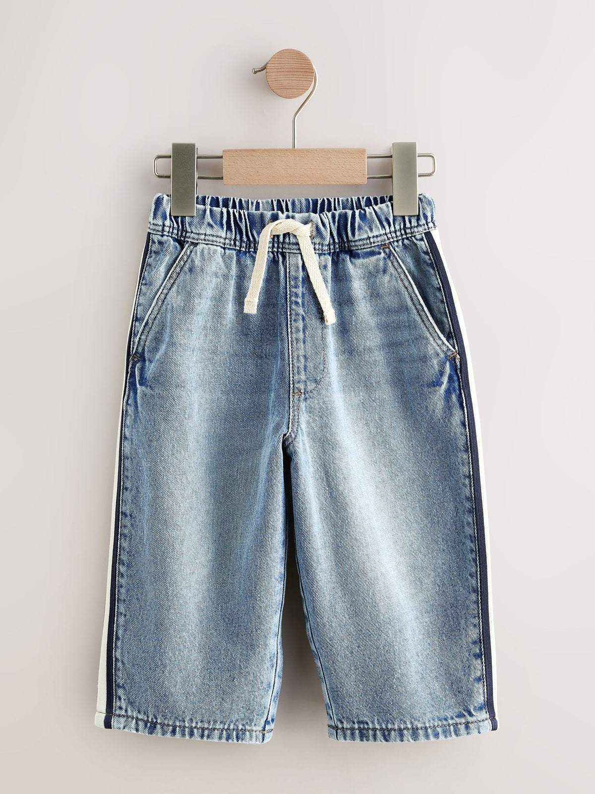 Light Blue Side Stripe Wide Fit Jeans (3mths-7yrs)