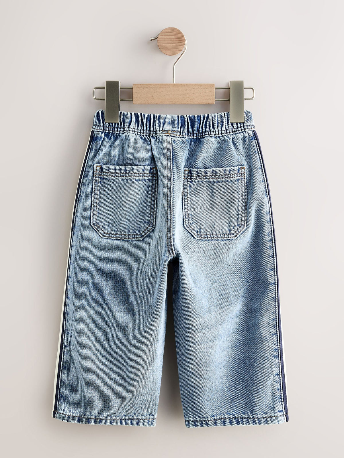 Light Blue Side Stripe Wide Fit Jeans (3mths-7yrs)