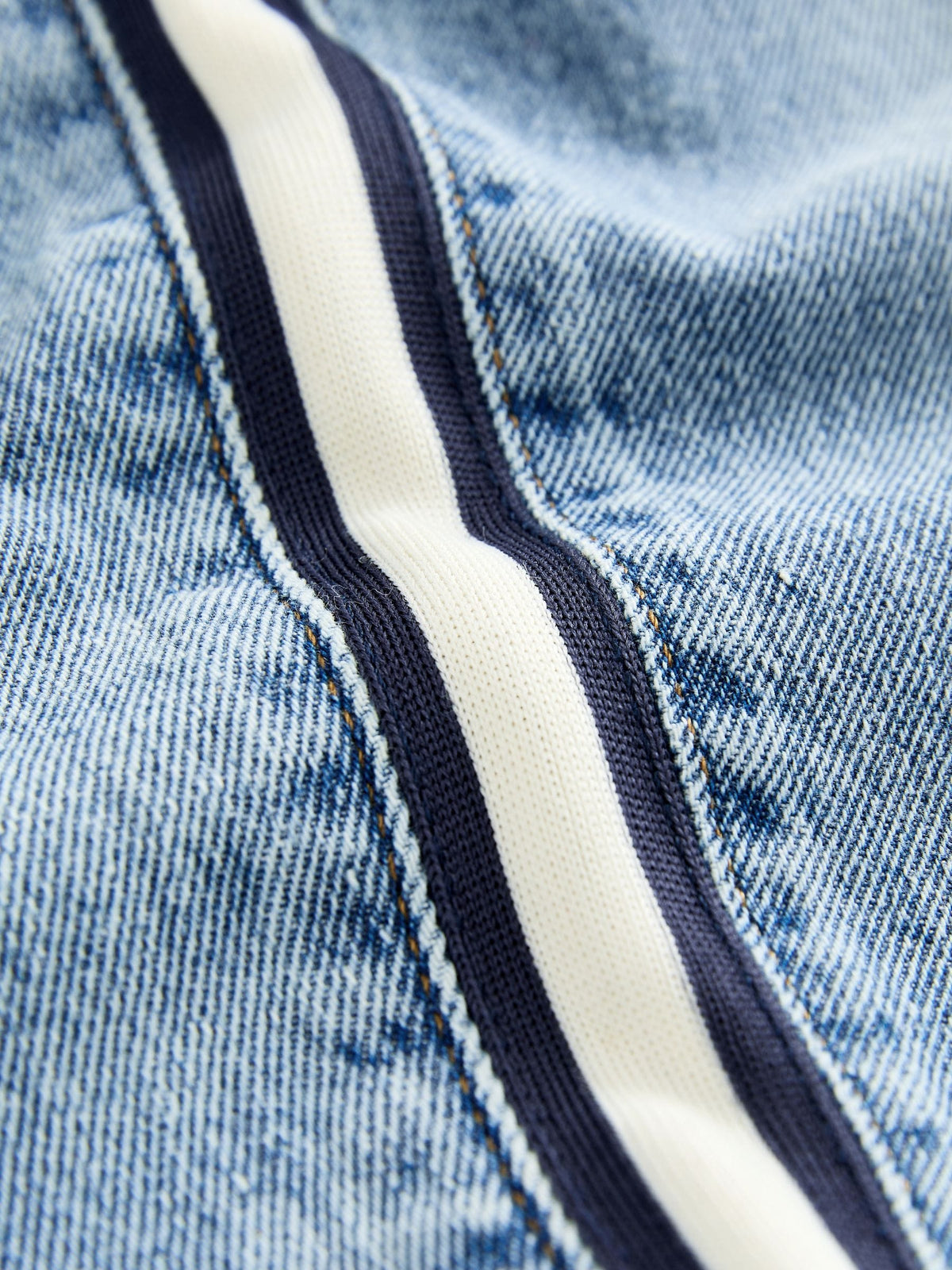 Light Blue Side Stripe Wide Fit Jeans (3mths-7yrs)