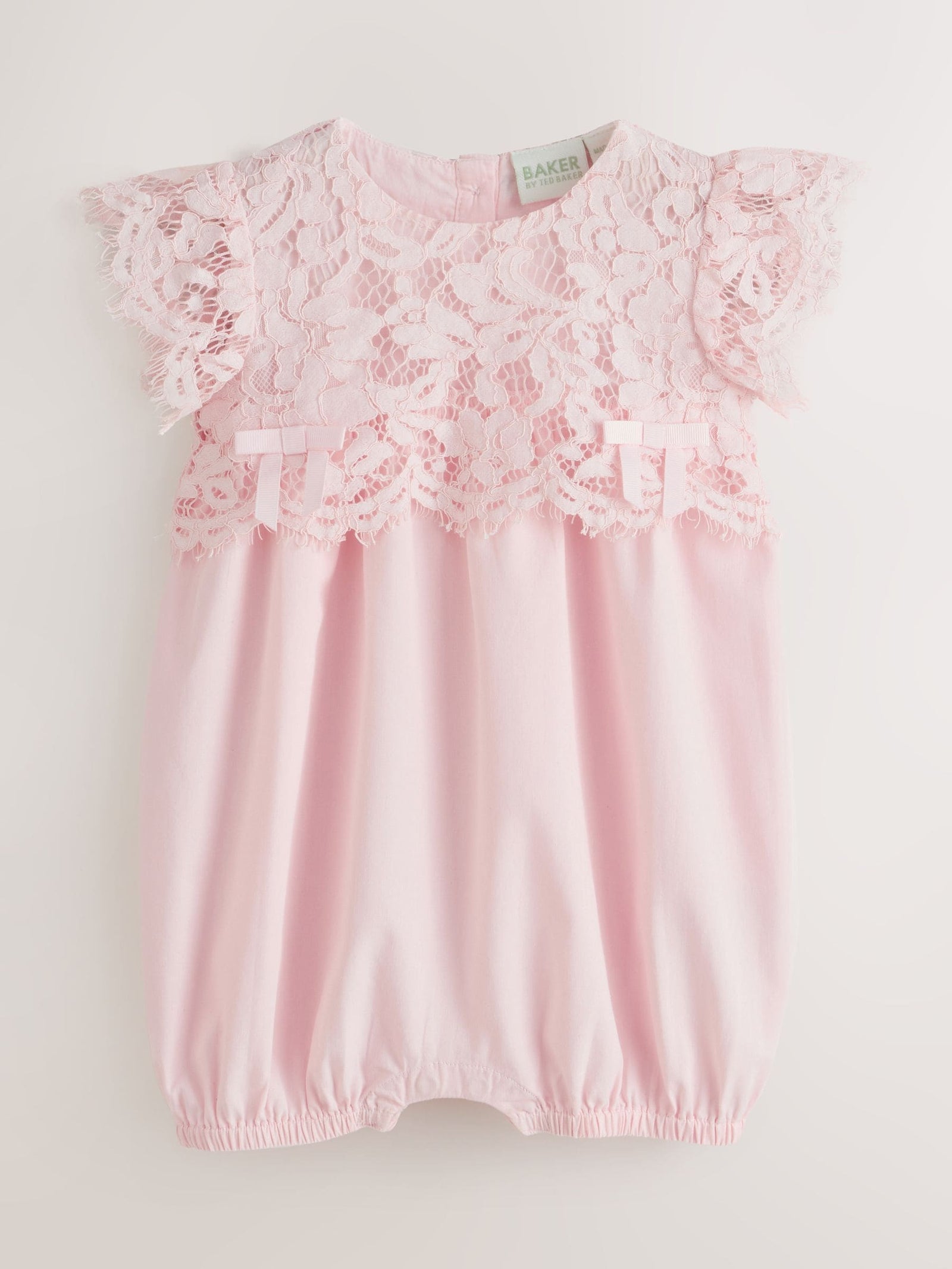 Baker by Ted Baker Lace Overlay Cotton Romper