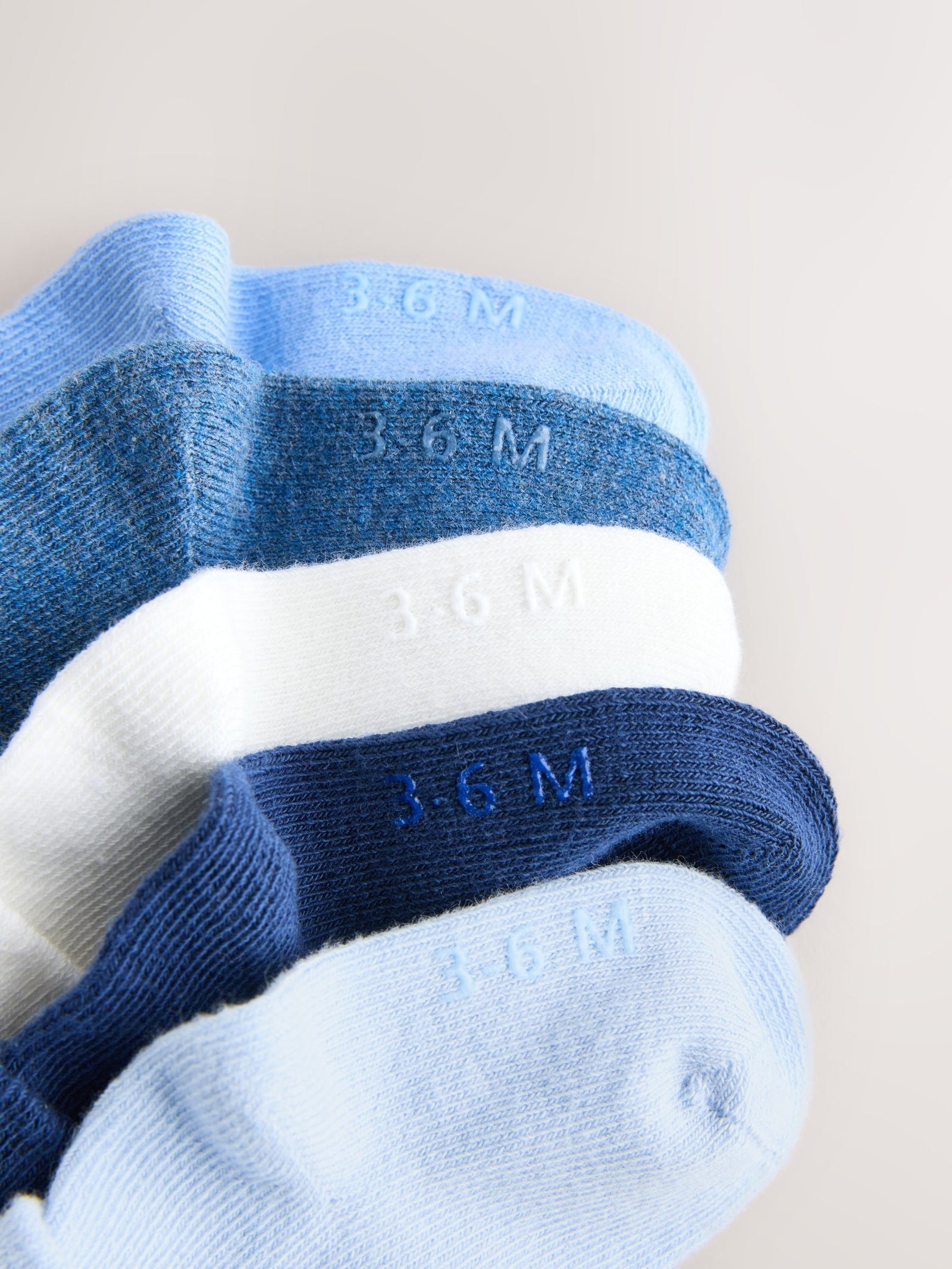 Blue Baby Roll Top Socks 7 Pack (0mths-2yrs)