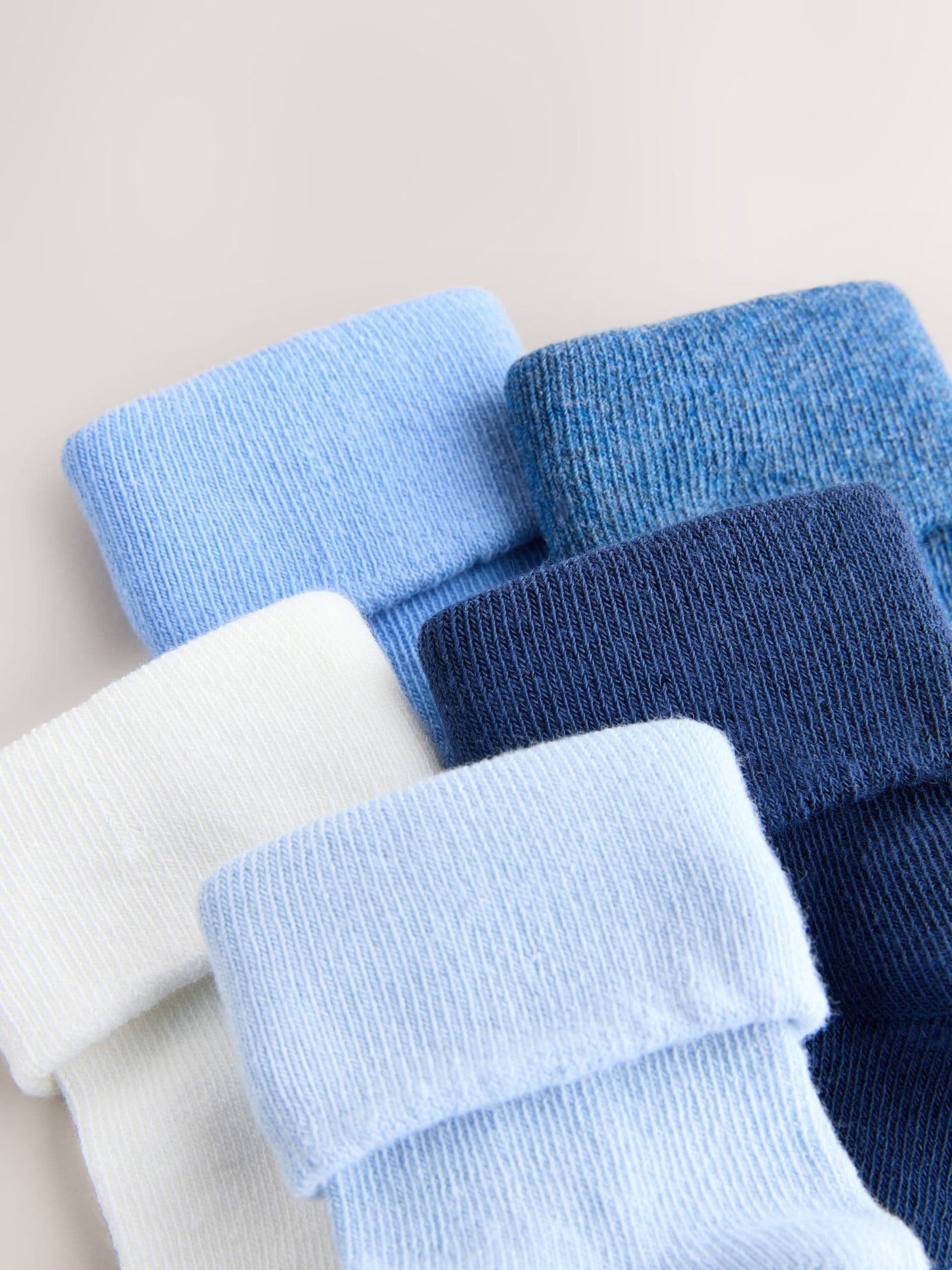 Blue Baby Roll Top Socks 7 Pack (0mths-2yrs)