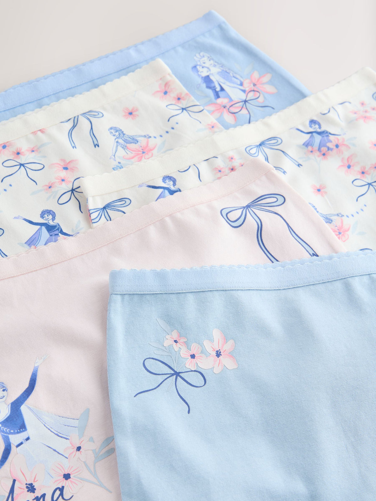 Blue/ Pink Frozen Disney Shorts 5 Pack (2-12yrs)