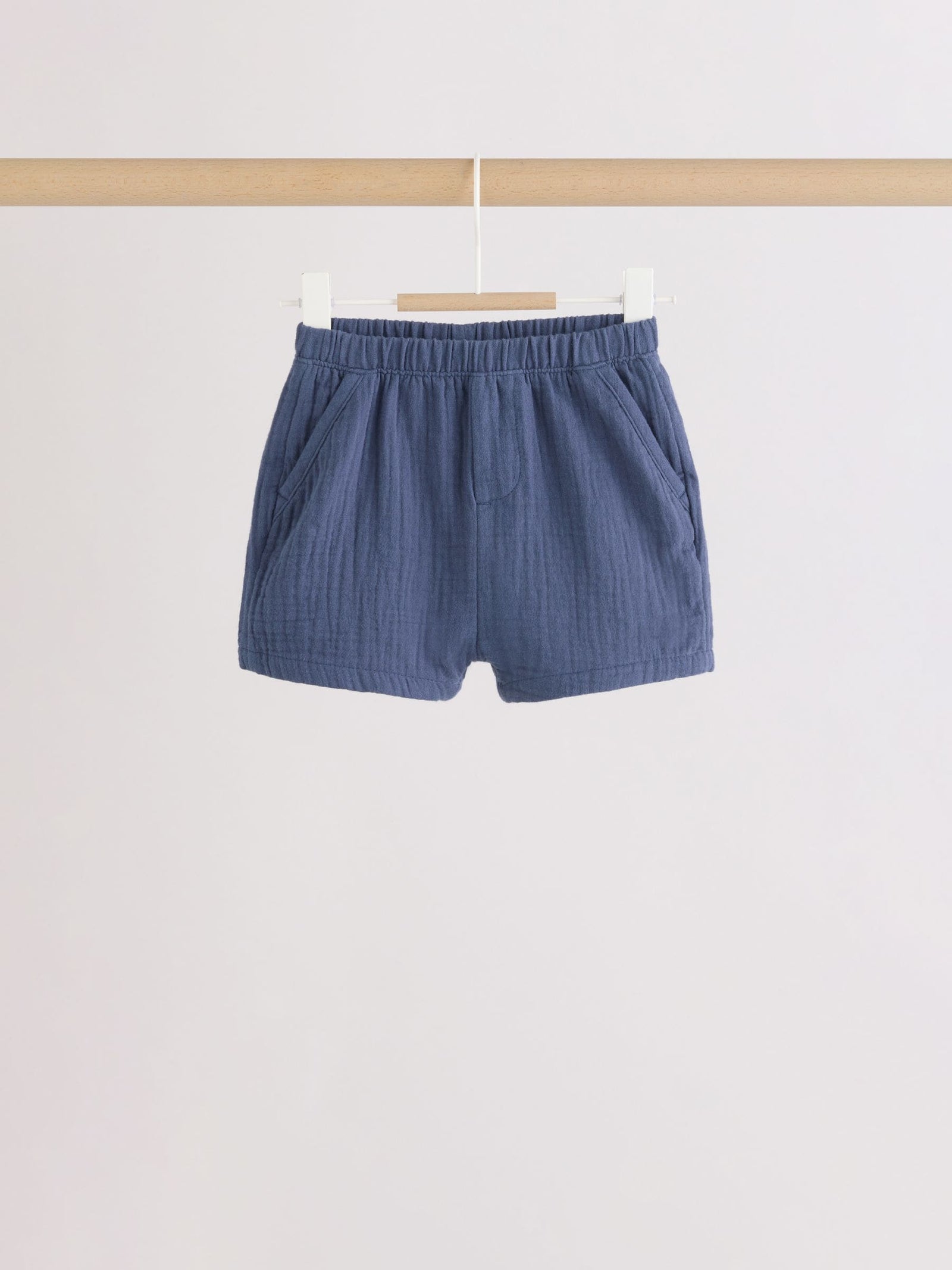 Blue/Brown Woven Shorts Baby 3 Pack (0mths-2yrs)