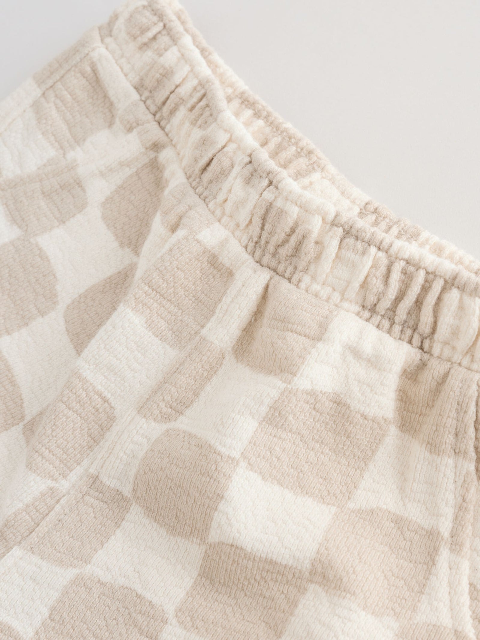 Grey/Neutral Checkeboard Jersey Baby Shorts 3 Pack (0mths-2yrs)