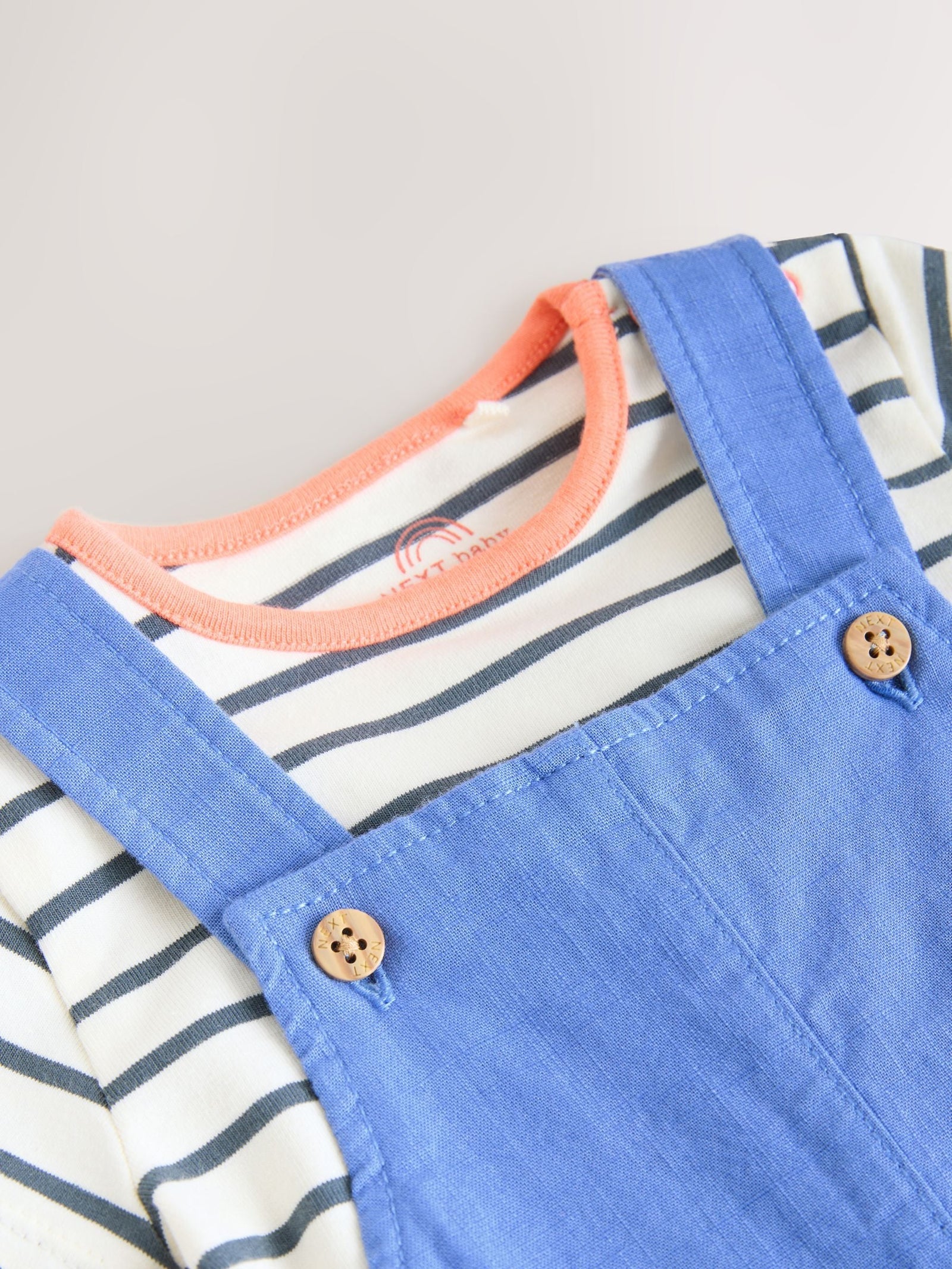 Blue Farm Dungarees And Bodysuit Baby Set (0mths-2yrs)