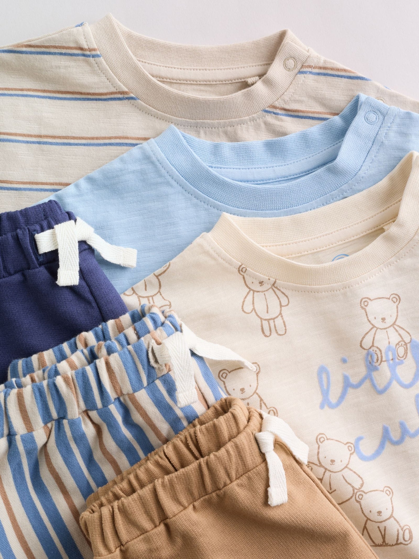 Blue Bears Tops and Shorts Baby Set 6 Piece (0mths-3yrs)