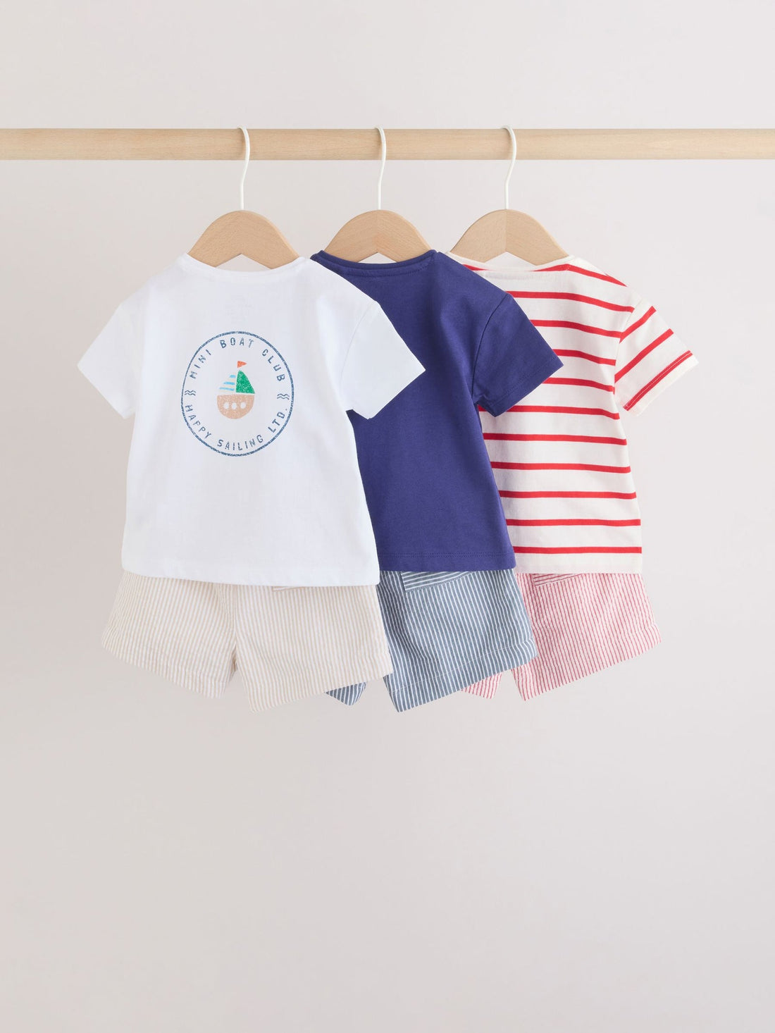 Blue Nautical Tops and Shorts Baby Set 6 Piece (0mths-3yrs)
