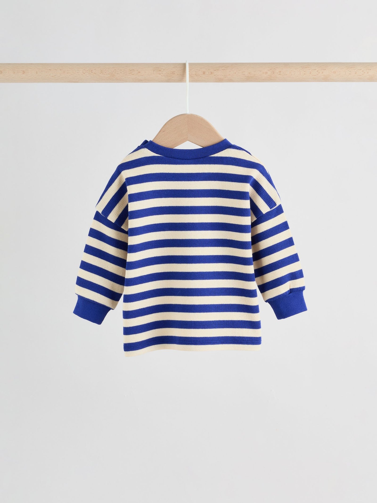 Blue Stripe Long Sleeve Top and Shorts Baby Set (0mths-2yrs)