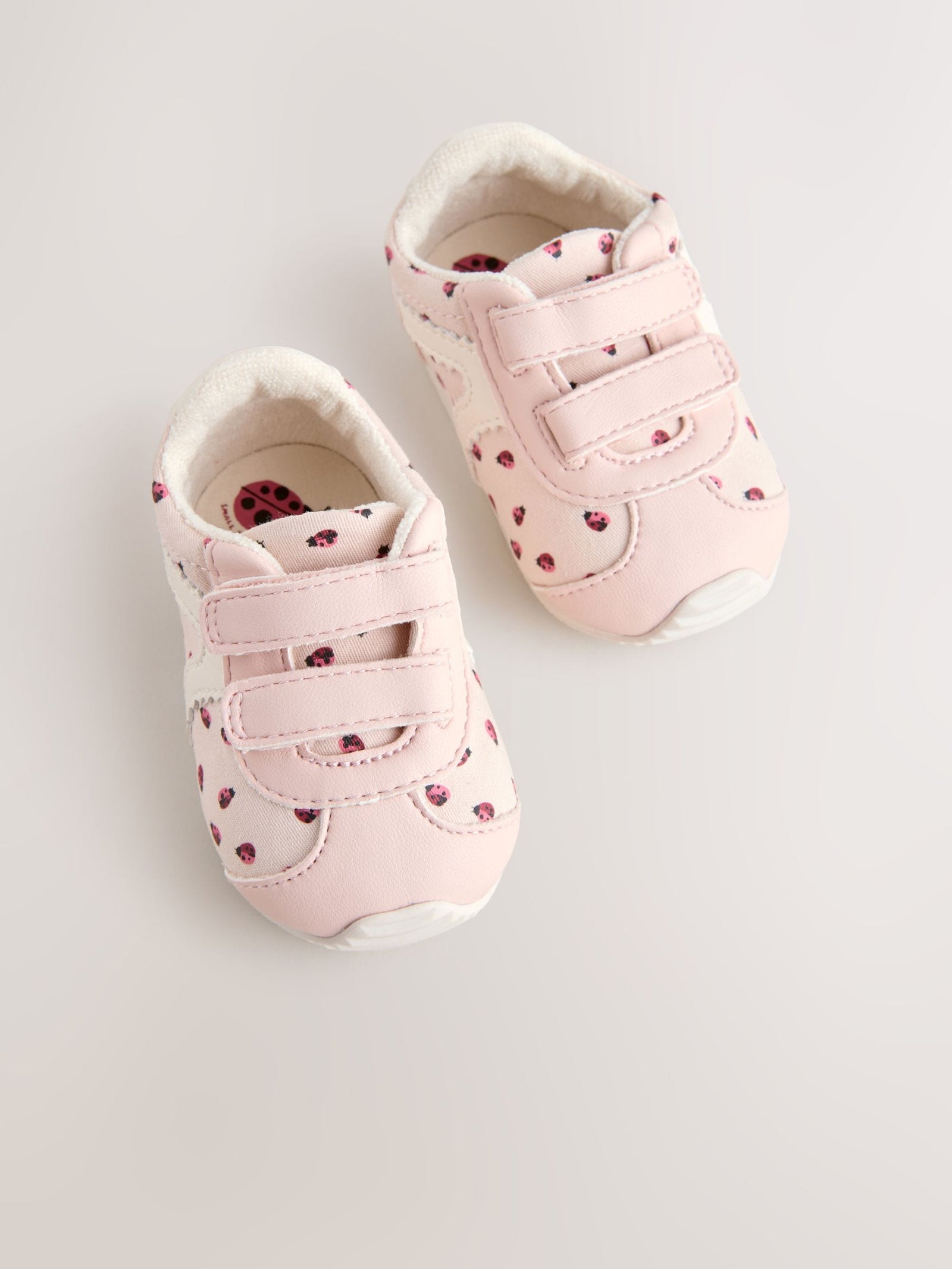 Pink Ladybird Baby Touch Fastening Trainers (0-24mths)
