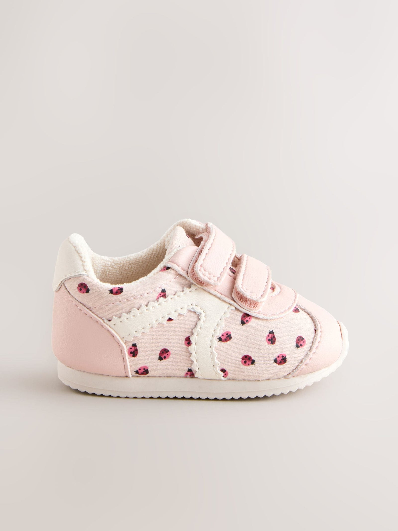 Pink Ladybird Baby Touch Fastening Trainers (0-24mths)