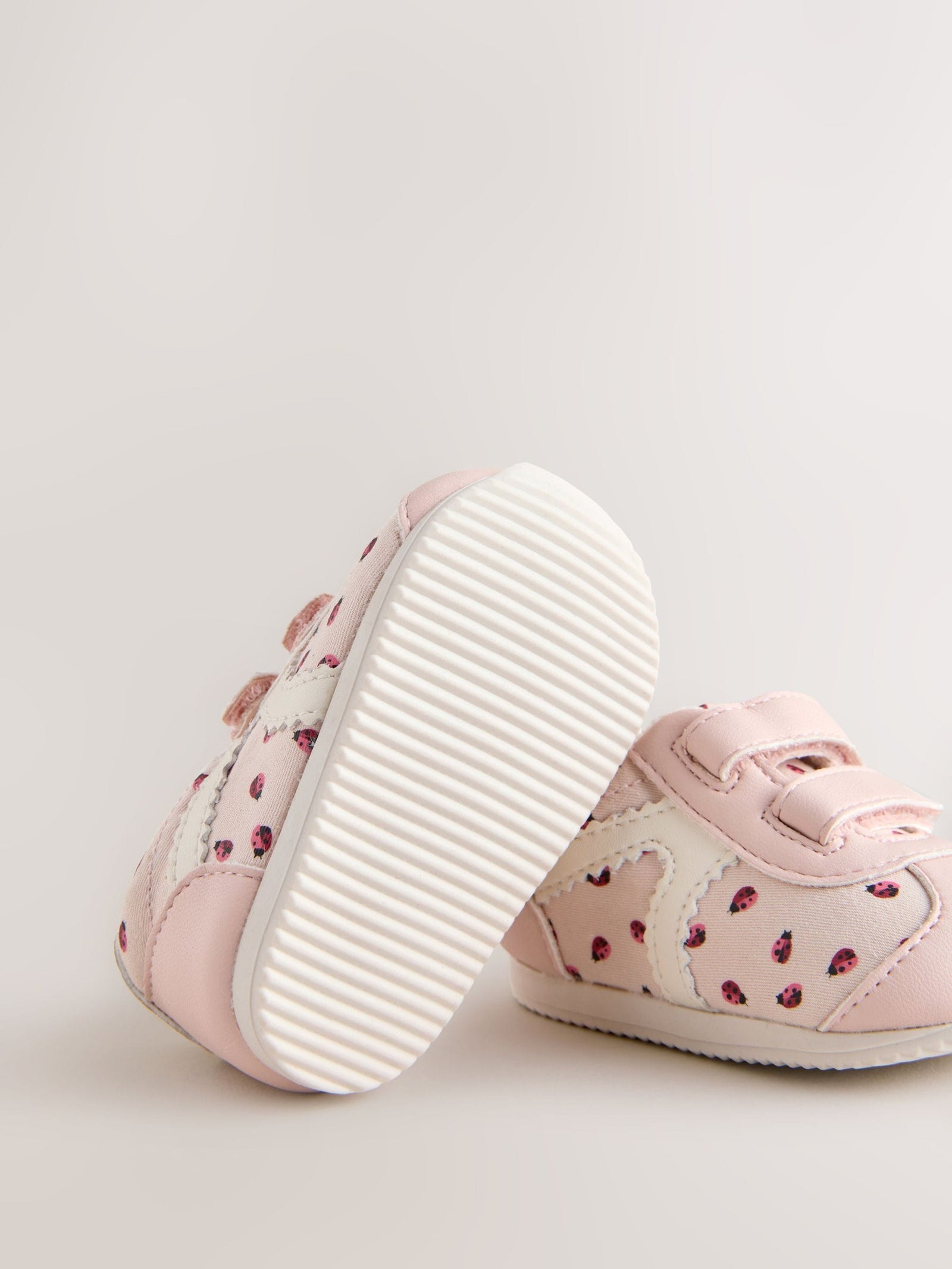 Pink Ladybird Baby Touch Fastening Trainers (0-24mths)