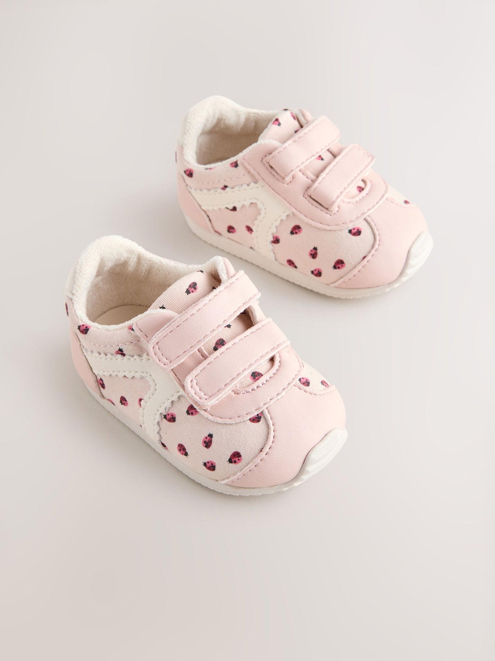 Pink Ladybird Baby Touch Fastening Trainers (0-24mths)
