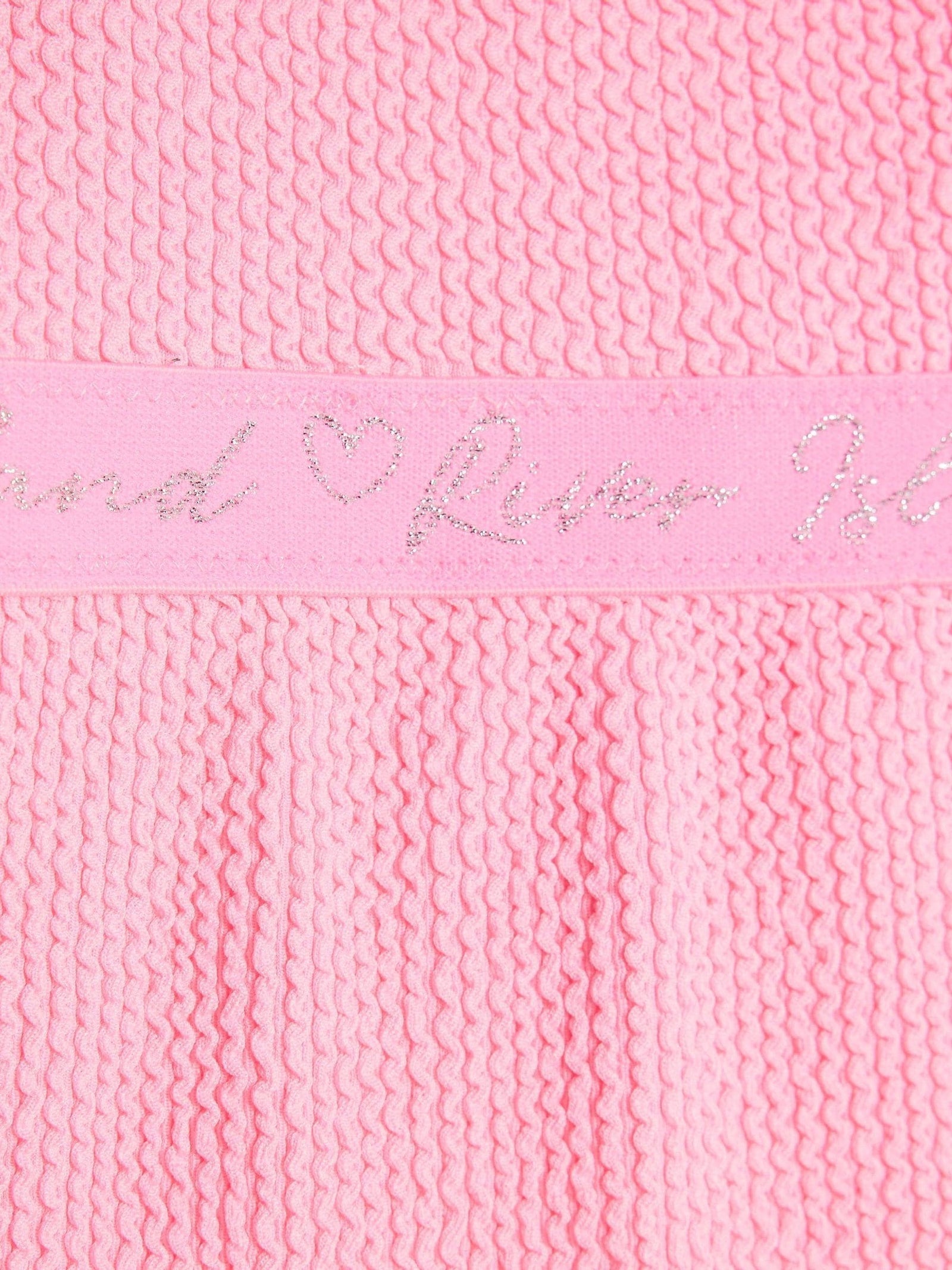 River Island Pink Girls Elastic Textured Swimsuit