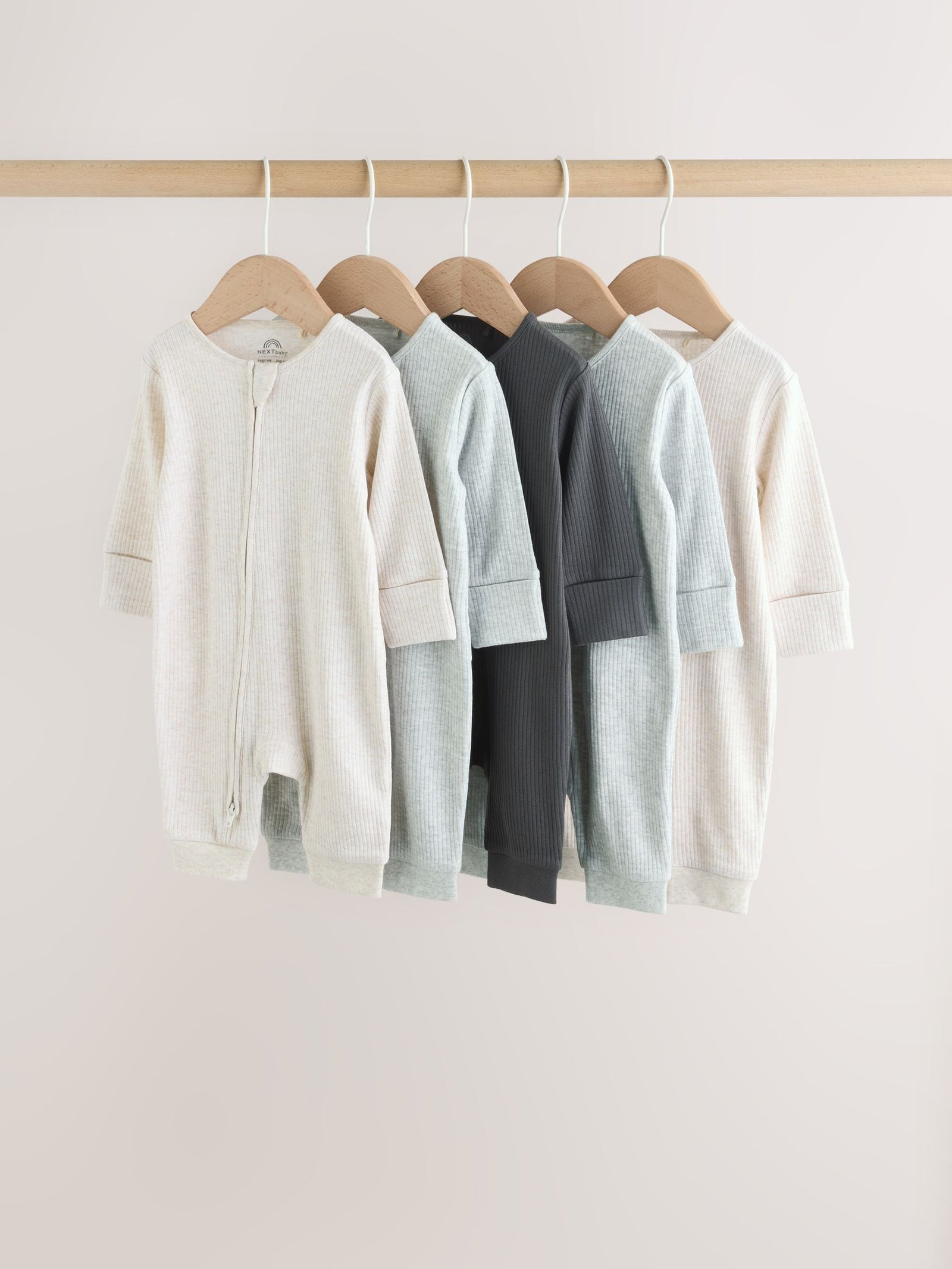 Neutral Baby Sleepsuits 5 Pack (0mths-3yrs)
