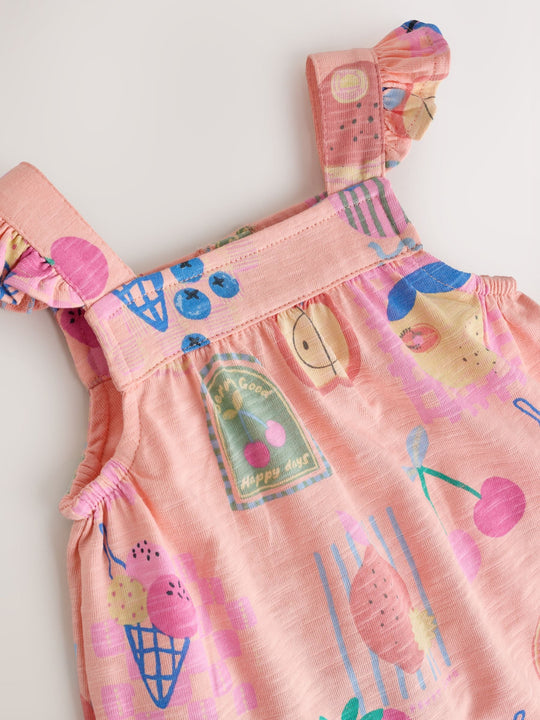 Pink Ice Cream Baby Long Leg Jersey Romper (0mths-3yrs)