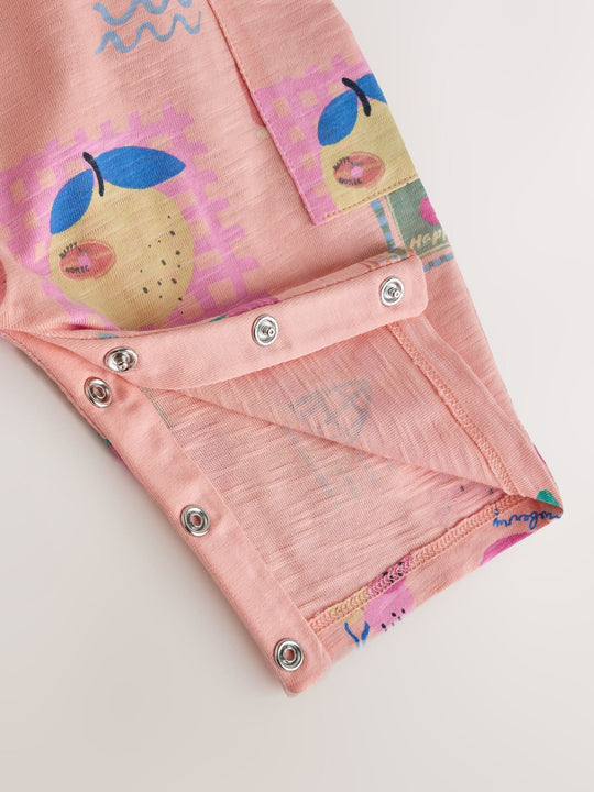 Pink Ice Cream Baby Long Leg Jersey Romper (0mths-3yrs)