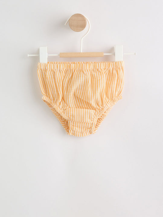 Orange Stripe Woven Baby Dress and Knickers Set 2 Piece (0mths-2yrs)