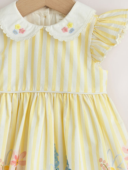 Yellow Scene Woven Baby Dress (0mths-2yrs)