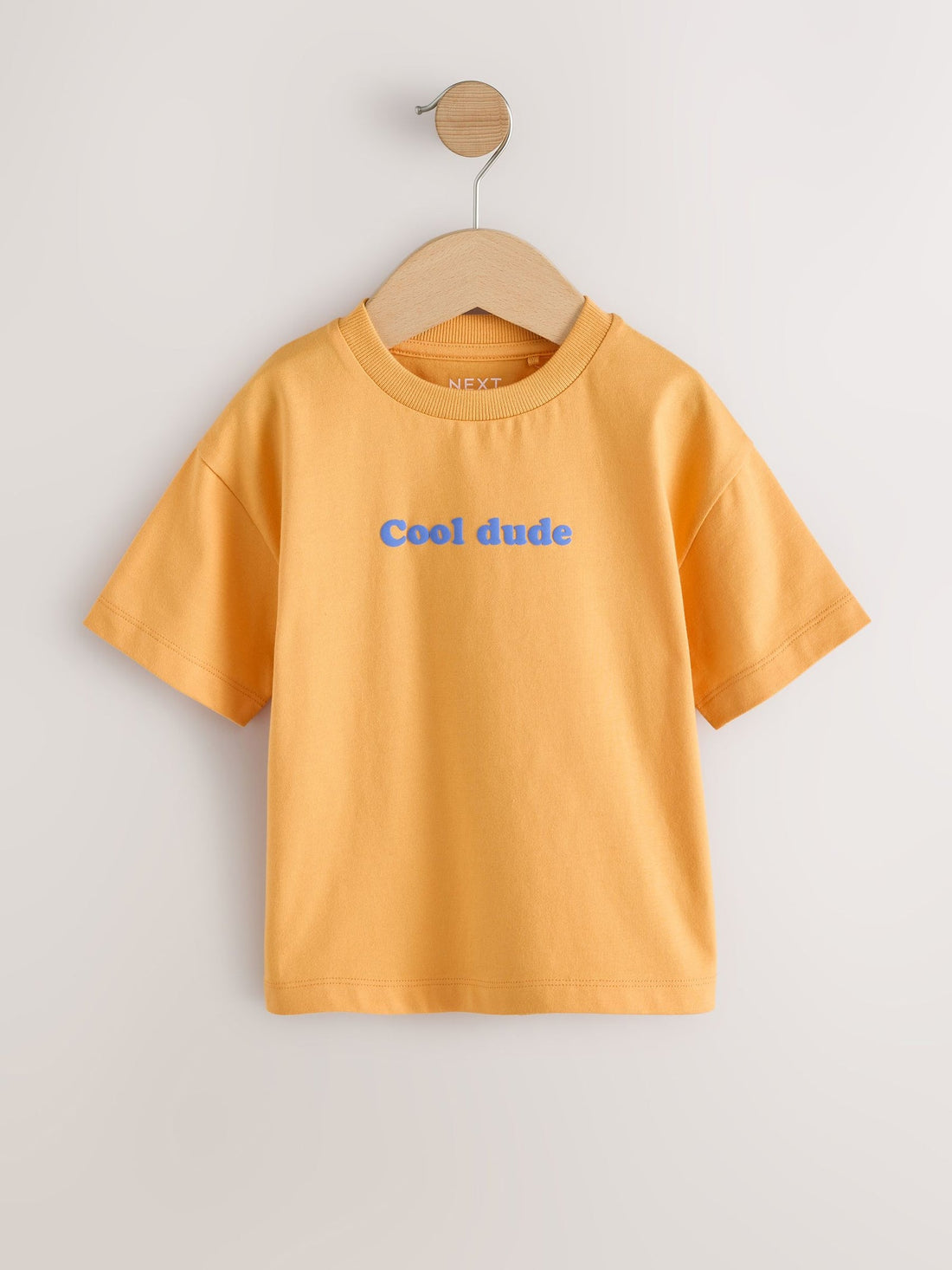 Orange Slogan Short Sleeve Small Graphic T-Shirt (3mths-7yrs)