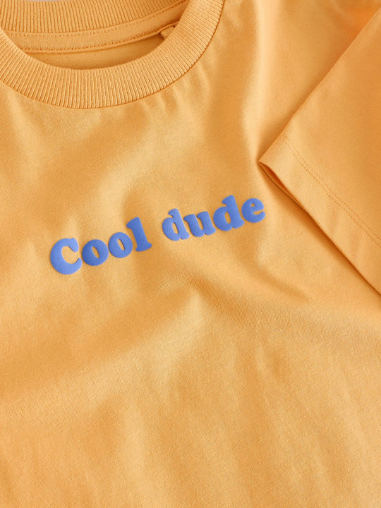 Orange Slogan Short Sleeve Small Graphic T-Shirt (3mths-7yrs)