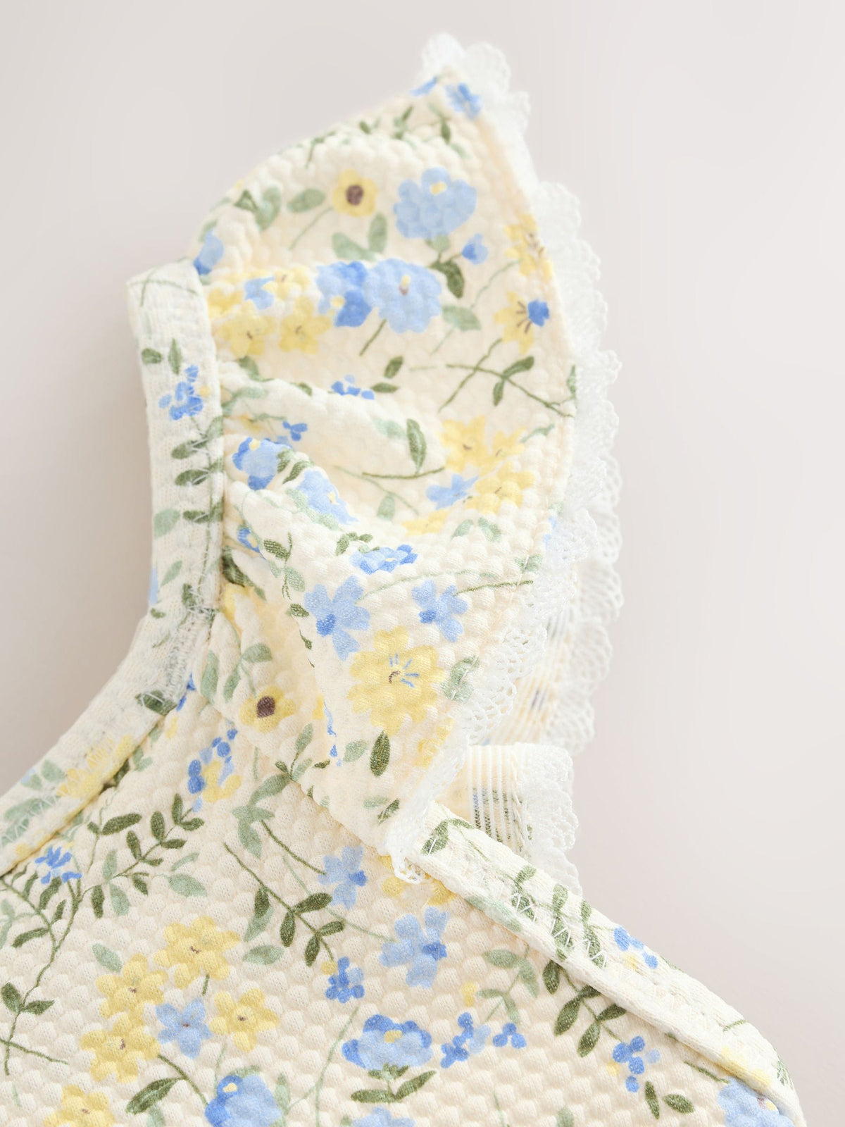 Yellow Ditsy Floral Frill Swimsuit (3mths-7yrs)