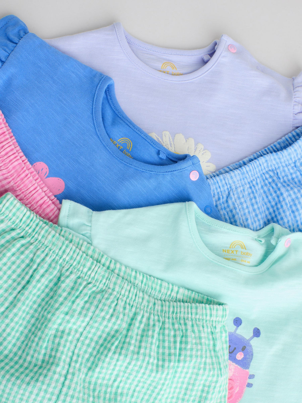 Multi Character Short Sleeve Top and Shorts Baby Set 6 Piece (0mths-2yrs)
