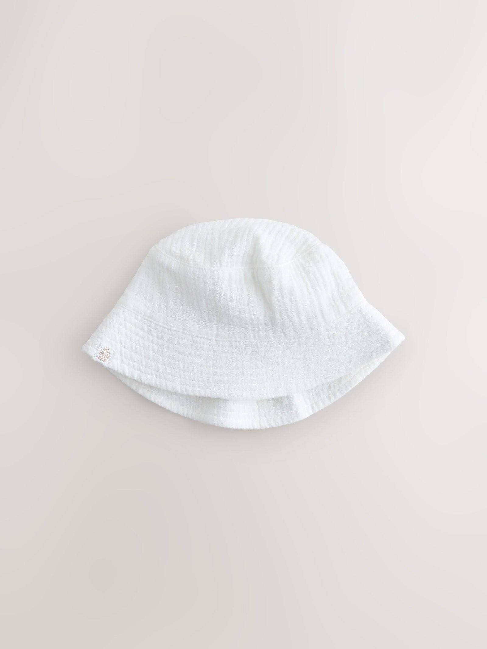Neutral Crinkle Baby Bucket Hats 2 Pack