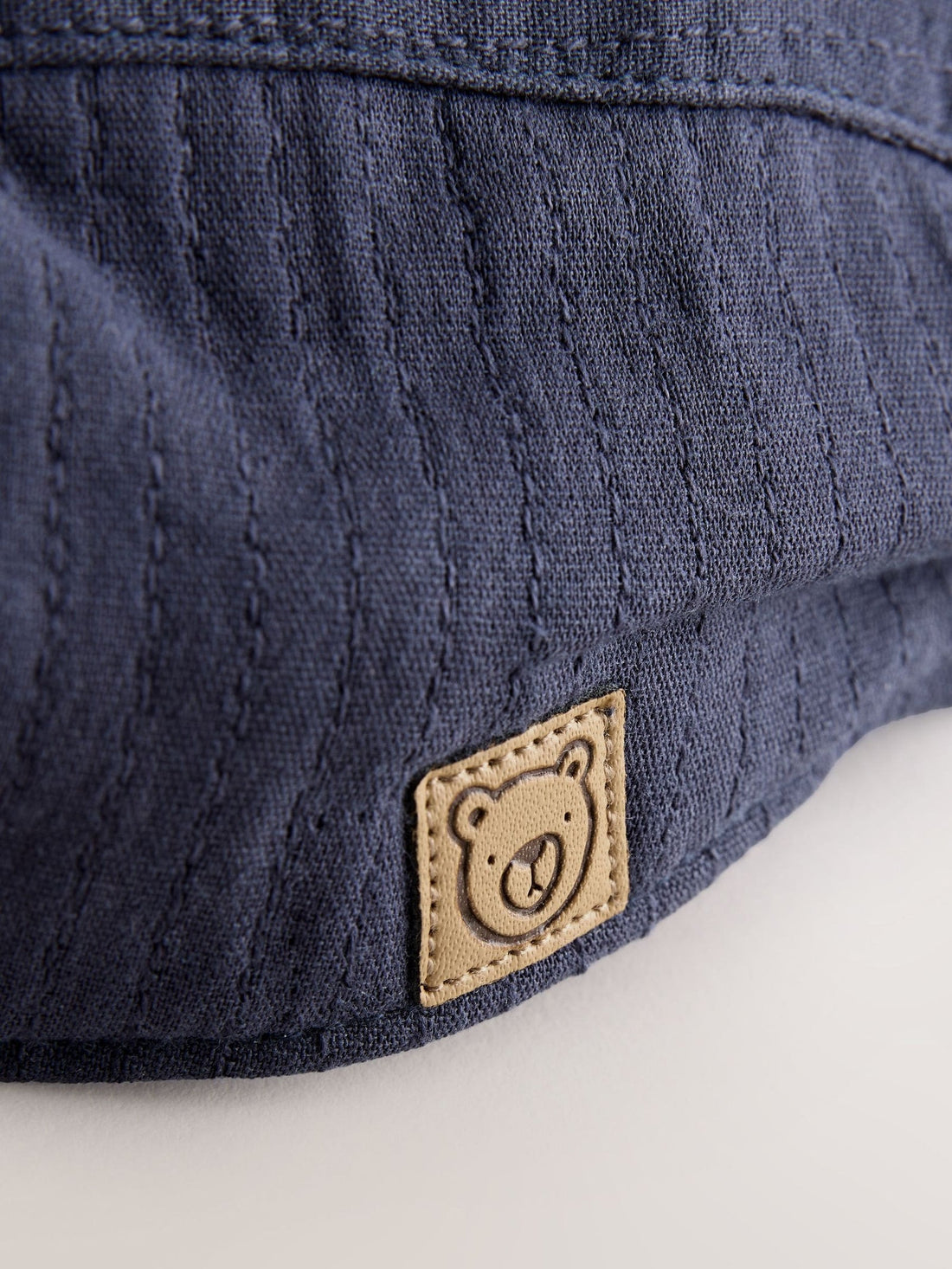 Navy Blue Woven Baby Flat Cap (0mths-2yrs)