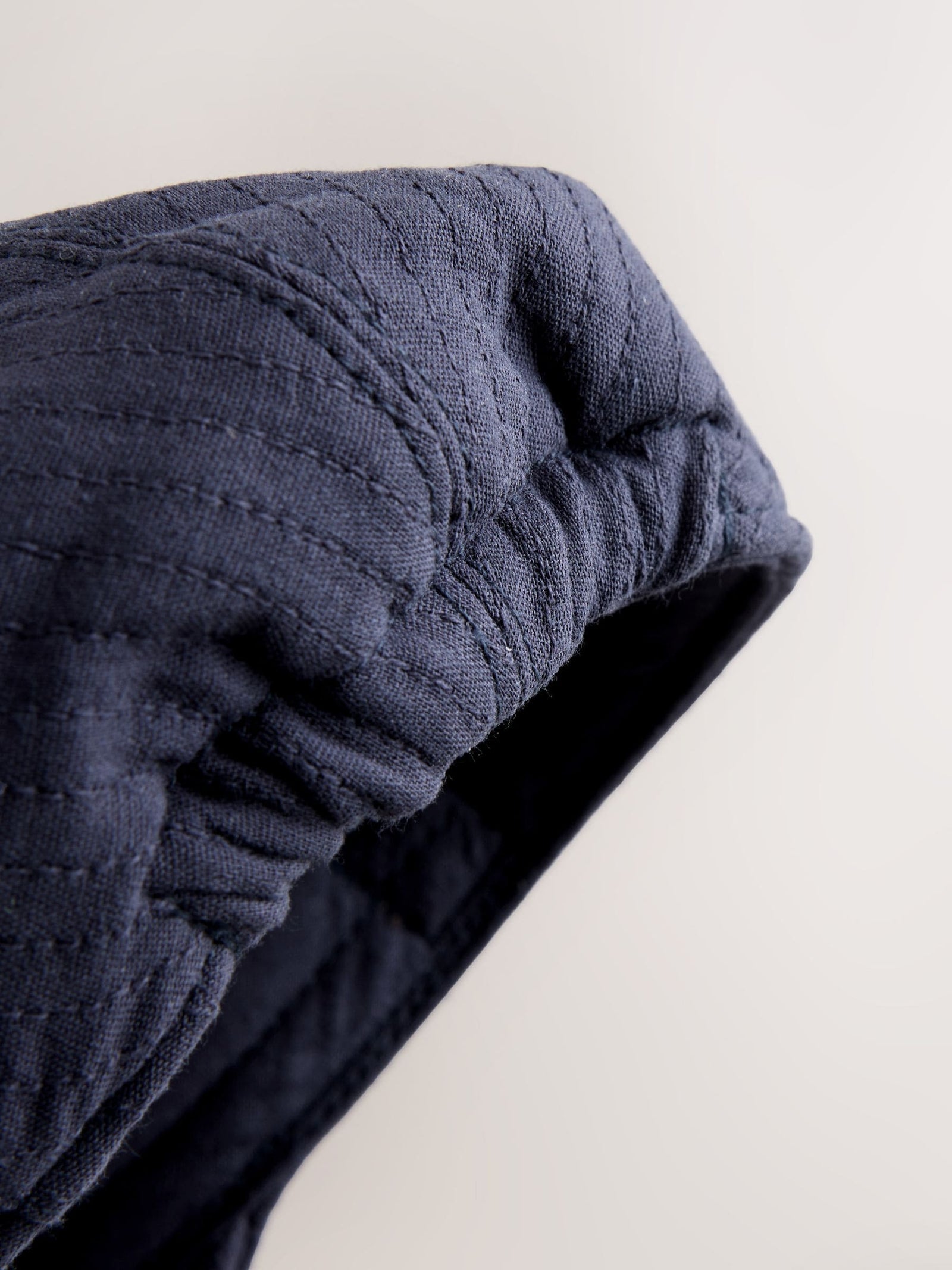 Navy Blue Woven Baby Flat Cap (0mths-2yrs)