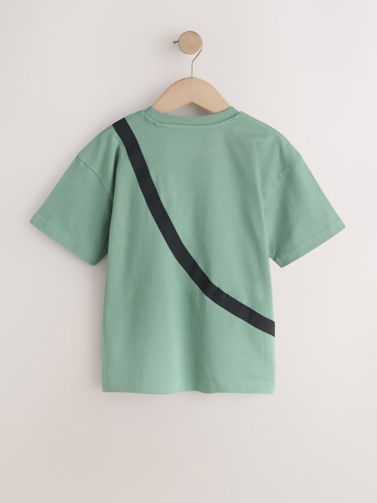 Sage Green Minecraft Bag T-Shirt (3-16yrs)