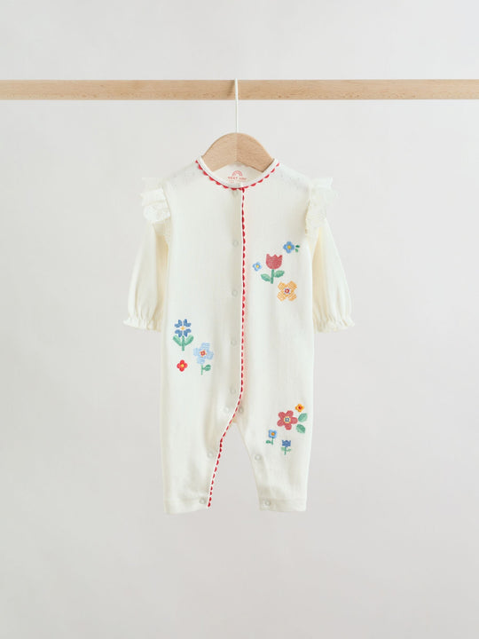 Red/White/Navy Baby Sleepsuits 3 Pack (0mths-3yrs)