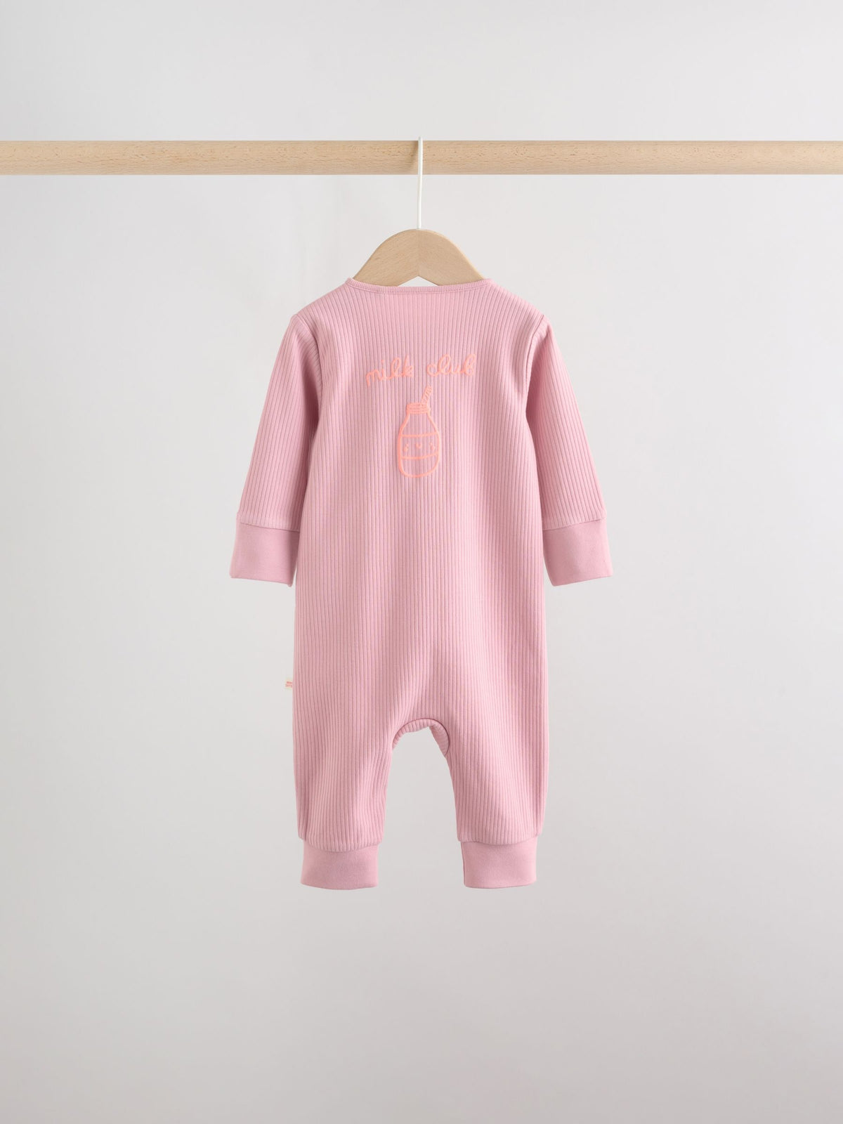 Pink Two Way Zip Baby Sleepsuit 3 Pack (0mths-3yrs)