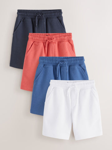 Red/Blue/White/Black Sporty Fit Basic Shorts (3-16yrs)