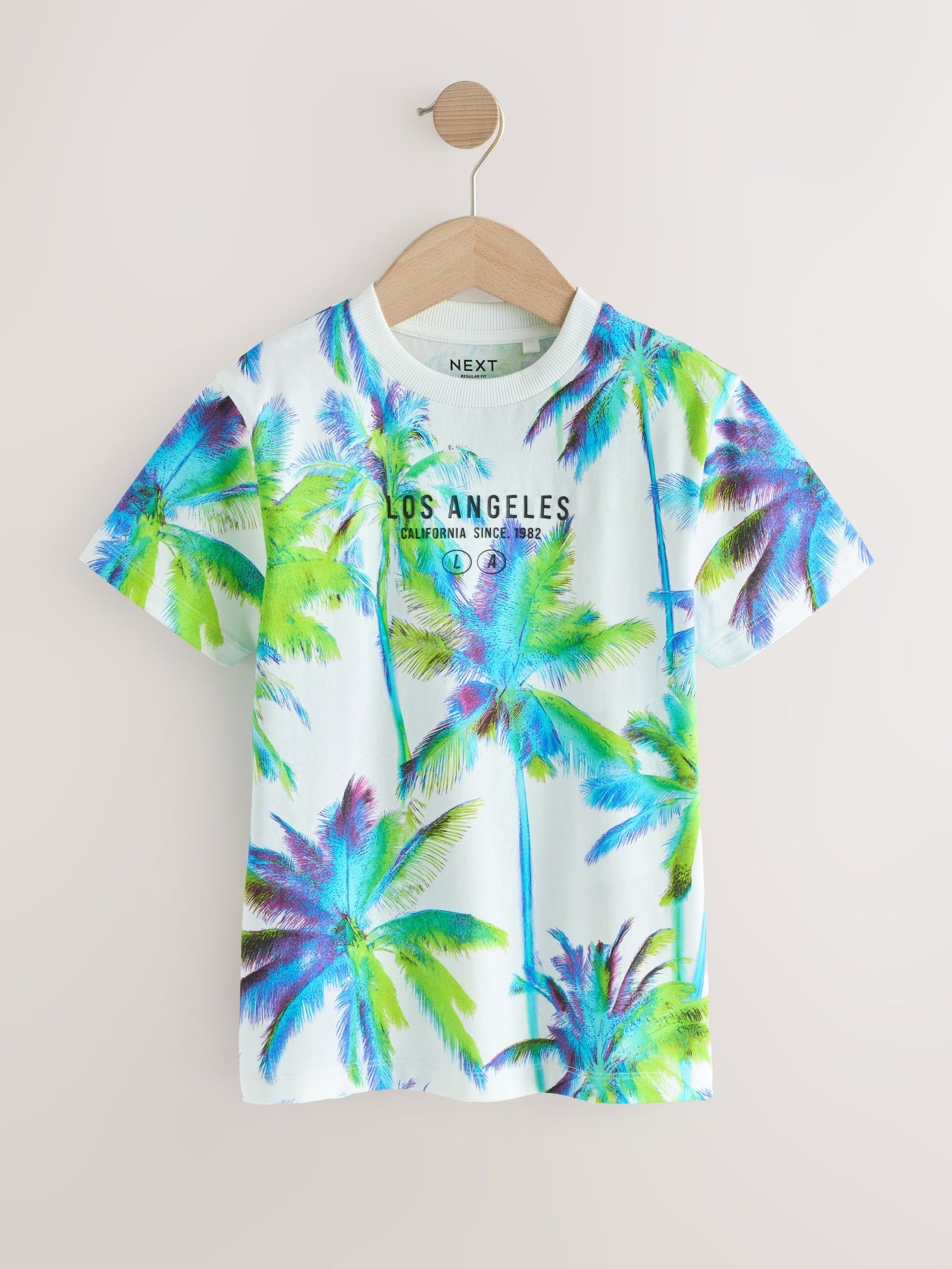 Blue Palm Regular Fit Short Sleeve All-Over Print T-Shirt (3-16yrs)