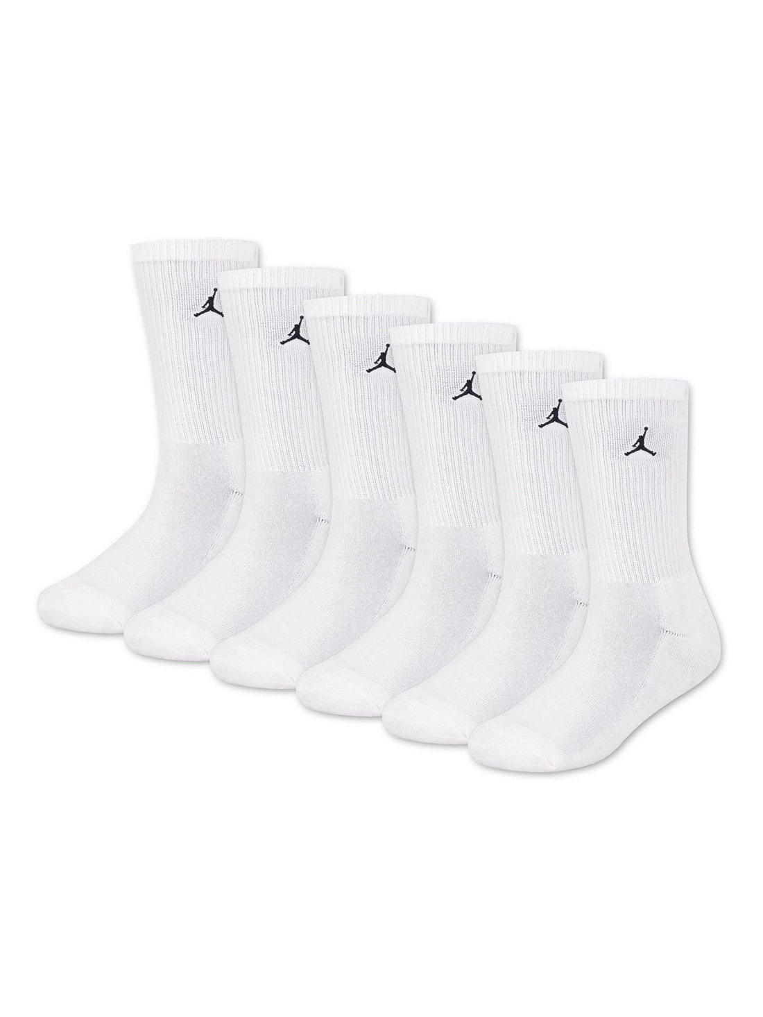 Jordan White Everyday Essentials Crew Socks 6 Pack