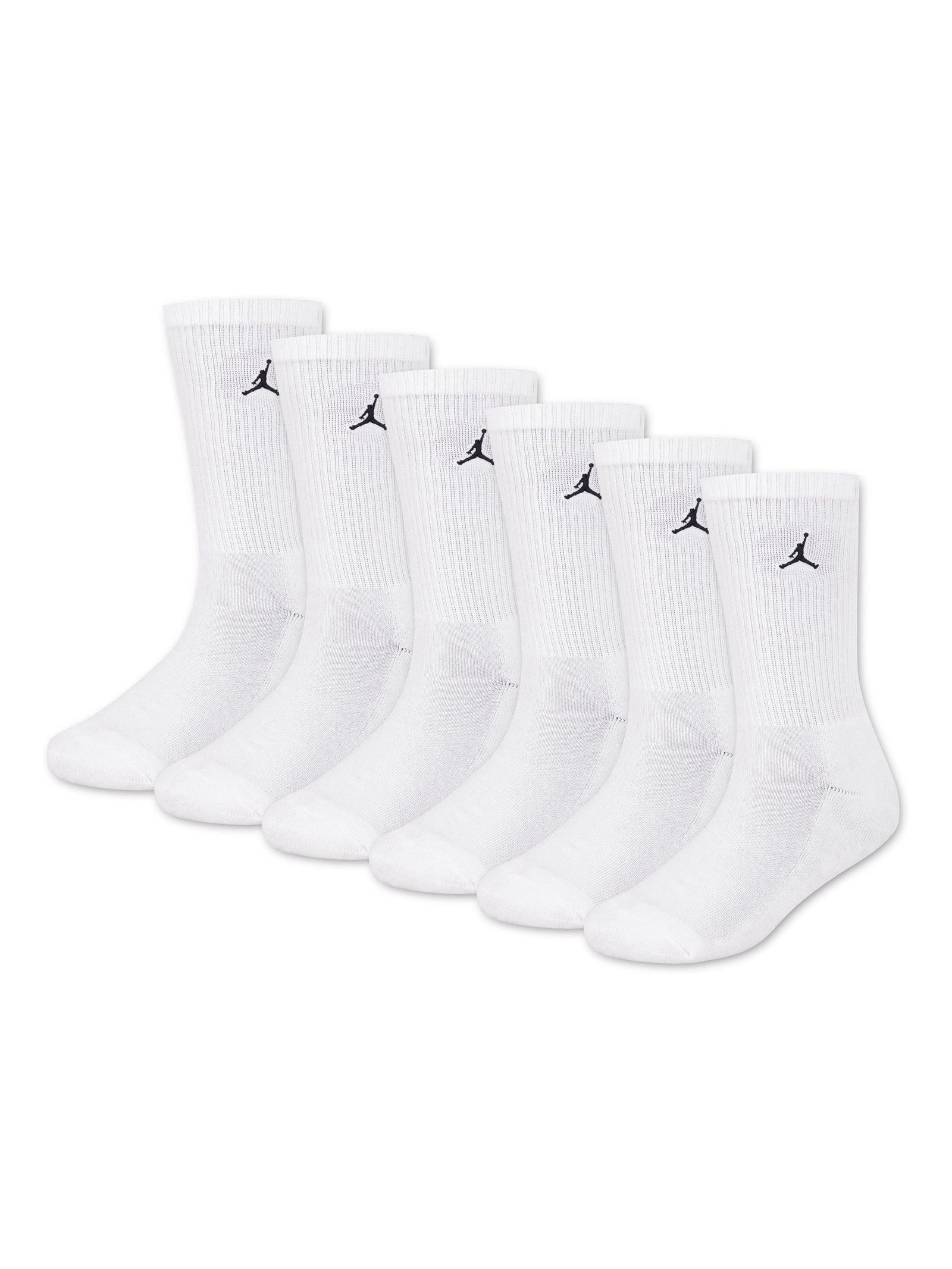 Jordan White Everyday Essentials Crew Socks 6 Pack