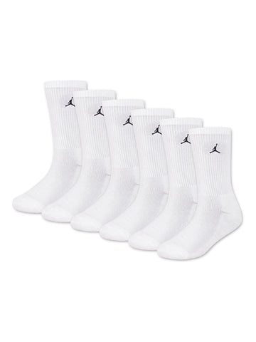 Jordan White Everyday Essentials Crew Socks 6 Pack