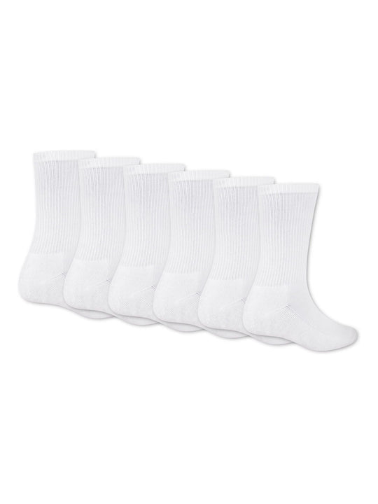 Jordan White Everyday Essentials Crew Socks 6 Pack