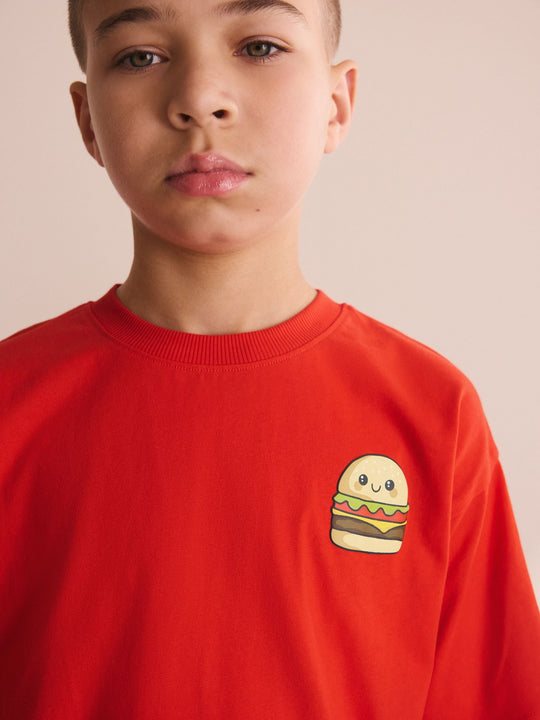 Red/Black/White Fast Food Shorts Pyjamas 3 Pack (4-16yrs)
