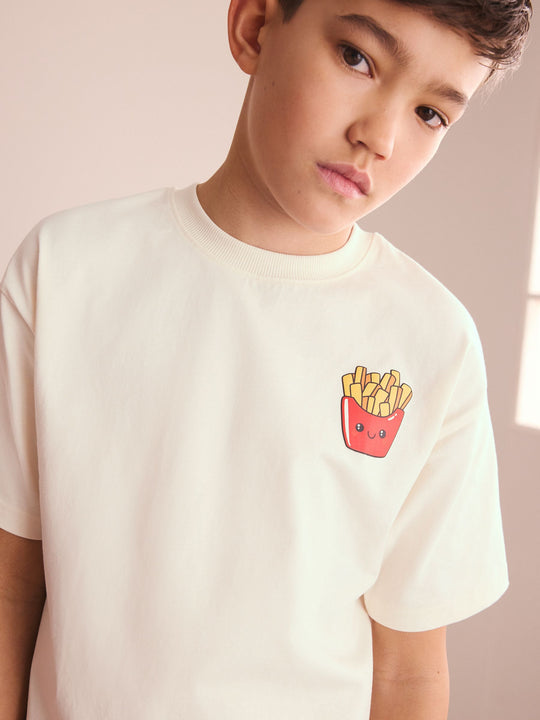 Red/Black/White Fast Food Shorts Pyjamas 3 Pack (4-16yrs)