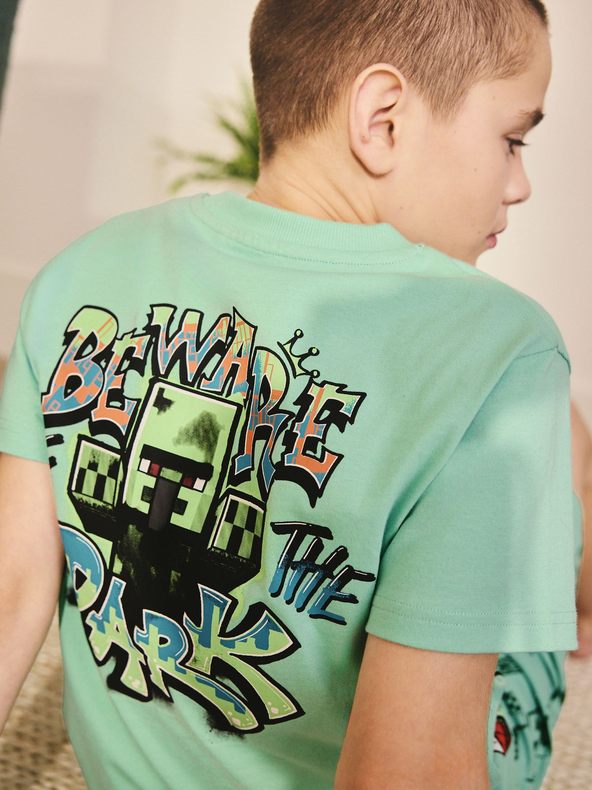 Green/Blue Minecraft Short Pyjamas 2 Pack (5-14yrs)